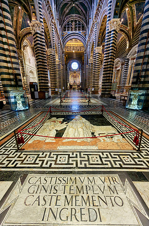 interior shot of Cathedral of Siena, Duomo di Siena