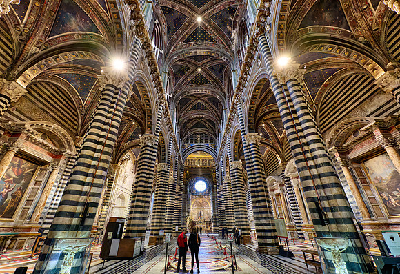 interior shot of Cathedral of Siena, Duomo di Siena