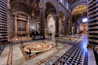 interior shot of Cathedral of Siena, Duomo di Siena