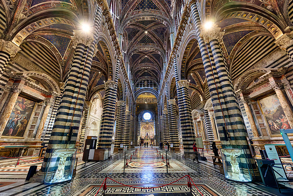 interior shot of Cathedral of Siena, Duomo di Siena