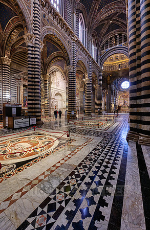 interior shot of Cathedral of Siena, Duomo di Siena