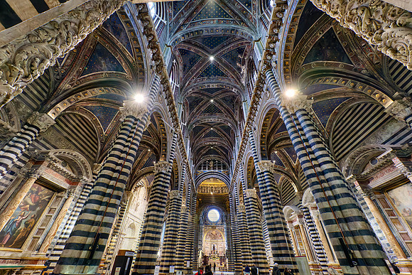 interior shot of Cathedral of Siena, Duomo di Siena