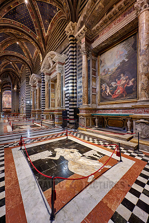 interior shot of Cathedral of Siena, Duomo di Siena