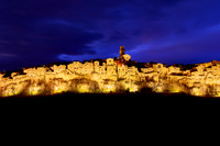 illuminated cityscape of Pitigliano, 02-2022