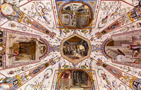 painting on ceiling in The Correggio Room, Uffizi gallery