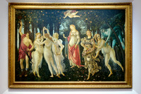 the painting La Primavera by Sandro Botticelli, Uffizi gallery
