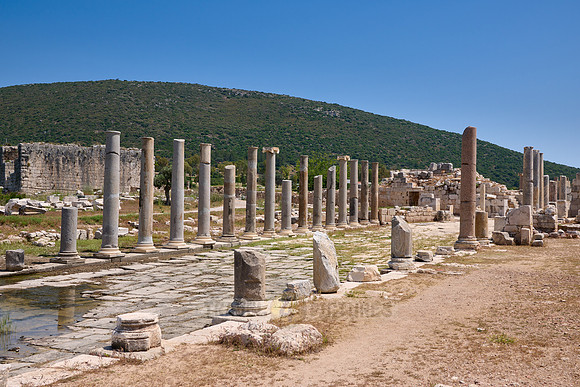 collonnaded harbor street of Patara