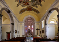 interior shot of Holy Assumption of the Blessed Virgin Mary, Cerkev , Kanal ob Soci