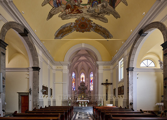 interior shot of Holy Assumption of the Blessed Virgin Mary, Cerkev , Kanal ob Soci