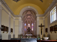 interior shot of Holy Assumption of the Blessed Virgin Mary, Cerkev , Kanal ob Soci