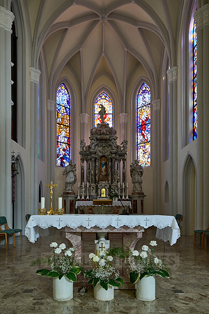 interior shot of Holy Assumption of the Blessed Virgin Mary, Cerkev , Kanal ob Soci