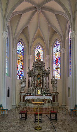 interior shot of Holy Assumption of the Blessed Virgin Mary, Cerkev , Kanal ob Soci