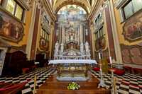 interior shot of church Chiesa di Sant'Ignazio, St Ignatius of Loyola