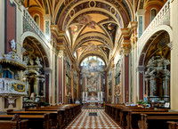 interior shot of church Chiesa di Sant'Ignazio, St Ignatius of Loyola