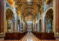interior shot of church Chiesa di Sant'Ignazio, St Ignatius of Loyola