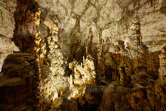 Dripstone column in Postojna Caves
