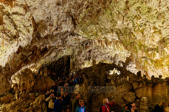 Dripstone column in Postojna Caves