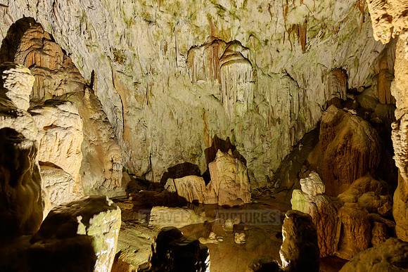 Dripstone column in Postojna Caves