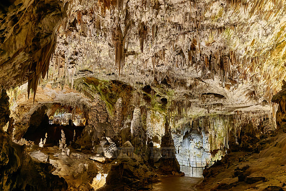 Dripstone column in Postojna Caves