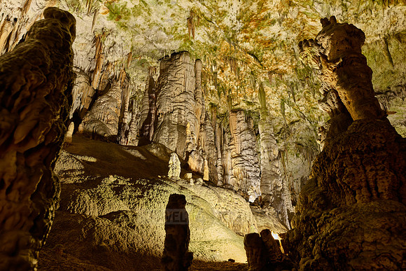 Dripstone column in Postojna Caves