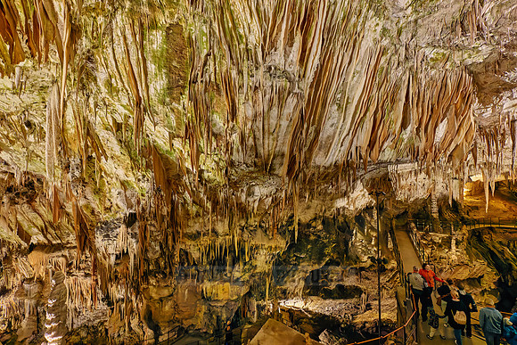 Dripstone column in Postojna Caves