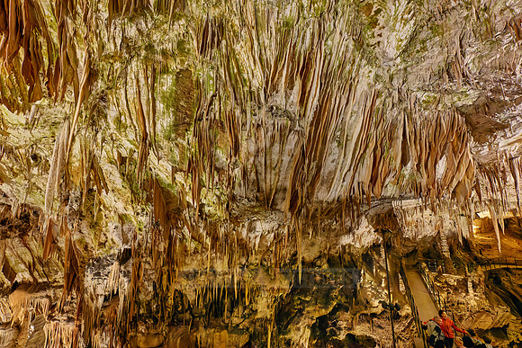Dripstone column in Postojna Caves