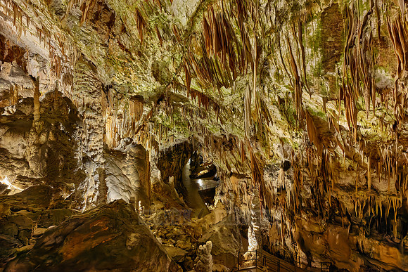 Dripstone column in Postojna Caves