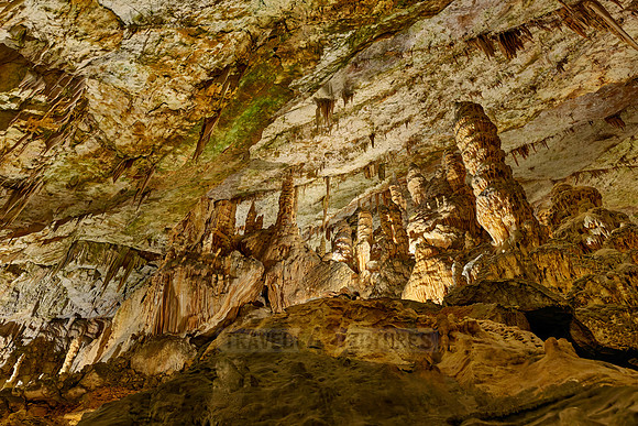 Dripstone column in Postojna Caves