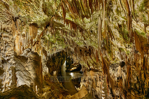 Dripstone column in Postojna Caves