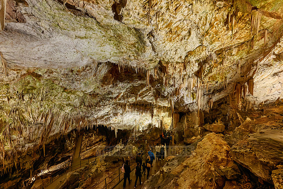Dripstone column in Postojna Caves