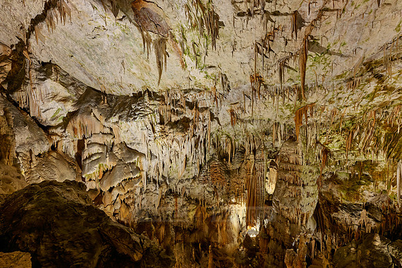 Dripstone column in Postojna Caves