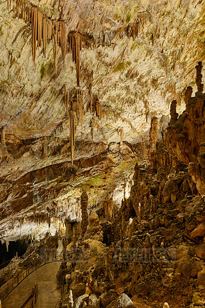 Dripstone column in Postojna Caves
