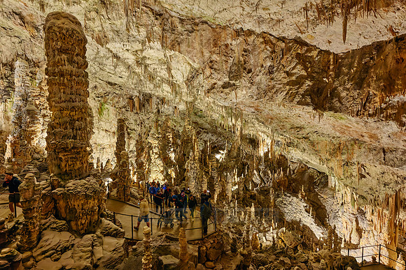 Dripstone column in Postojna Caves