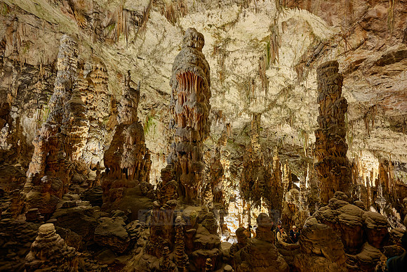 Dripstone column in Postojna Caves