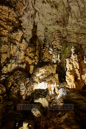 Dripstone column in Postojna Caves