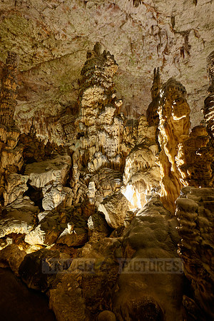 Dripstone column in Postojna Caves