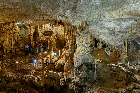 Dripstone column in Postojna Caves