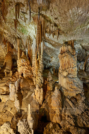 Dripstone column in Postojna Caves