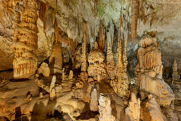 Dripstone column in Postojna Caves