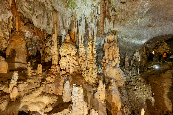 Dripstone column in Postojna Caves