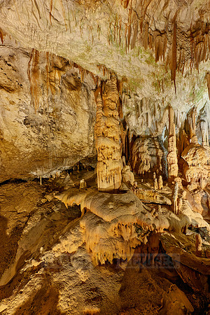 Dripstone column in Postojna Caves