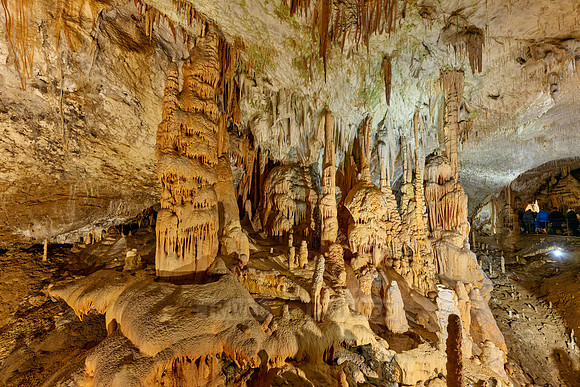 Dripstone column in Postojna Caves