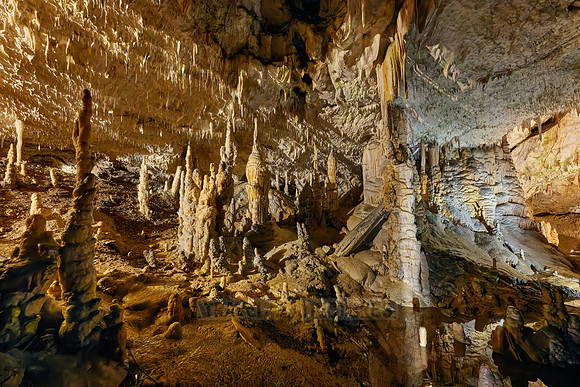 Dripstone column in Postojna Caves