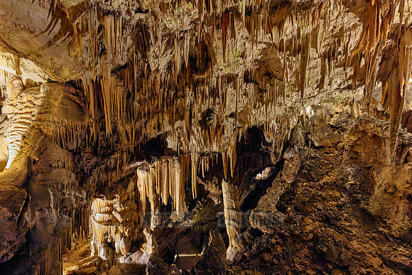 Dripstone column in Postojna Caves