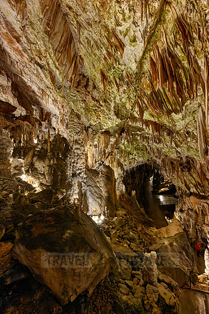 Dripstone column in Postojna Caves
