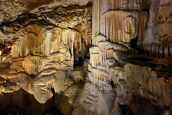 Dripstone column in Postojna Caves