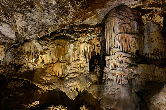 Dripstone column in Postojna Caves