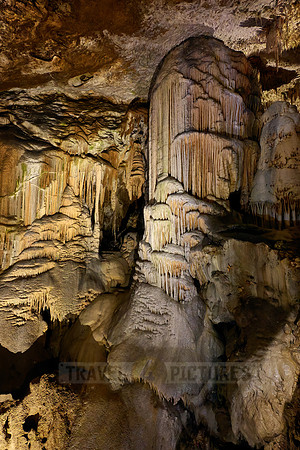 Dripstone column in Postojna Caves