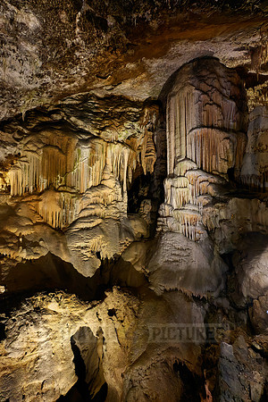 Dripstone column in Postojna Caves
