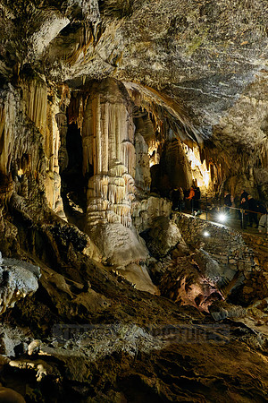 Dripstone column in Postojna Caves